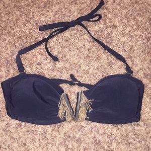 Black and gold swimsuit top